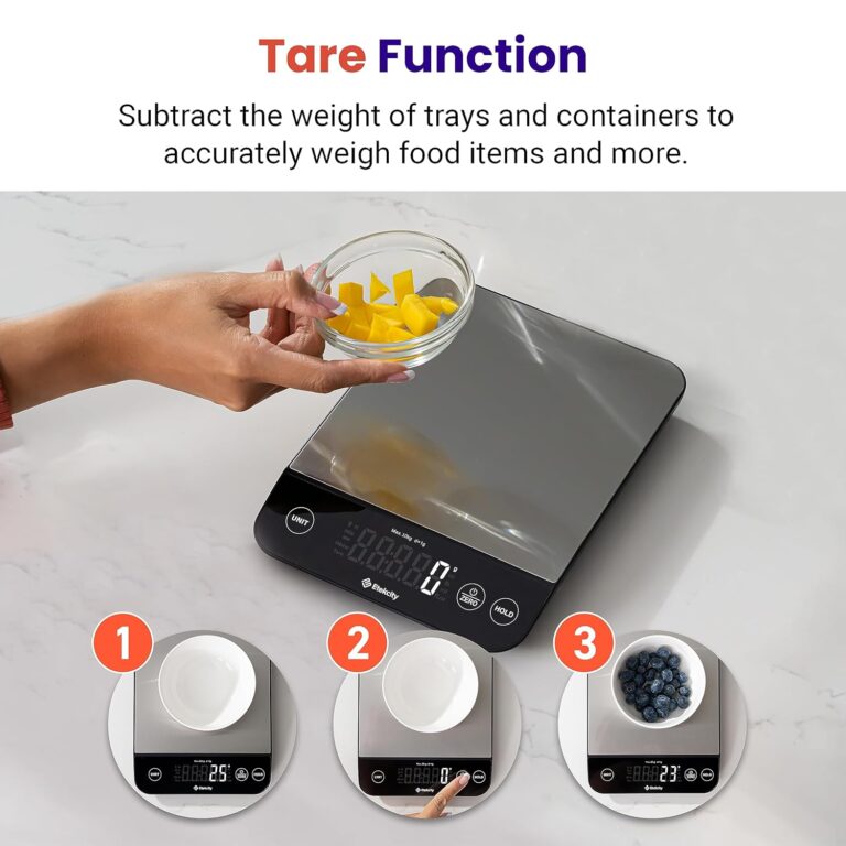 USB Type-C rechargeable port on Etekcity Digital Kitchen Scale – eco-friendly design