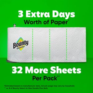 Bounty Quick Size Paper Towels family rolls in kitchen setting